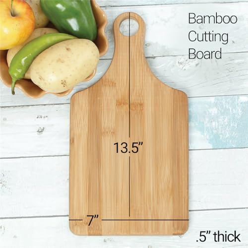 Tabla de Cortar Paddle de Bambú con Diseño de Abeja Grabado, 34.29 cm x 17.78 cm, Personalizable miniatura 3