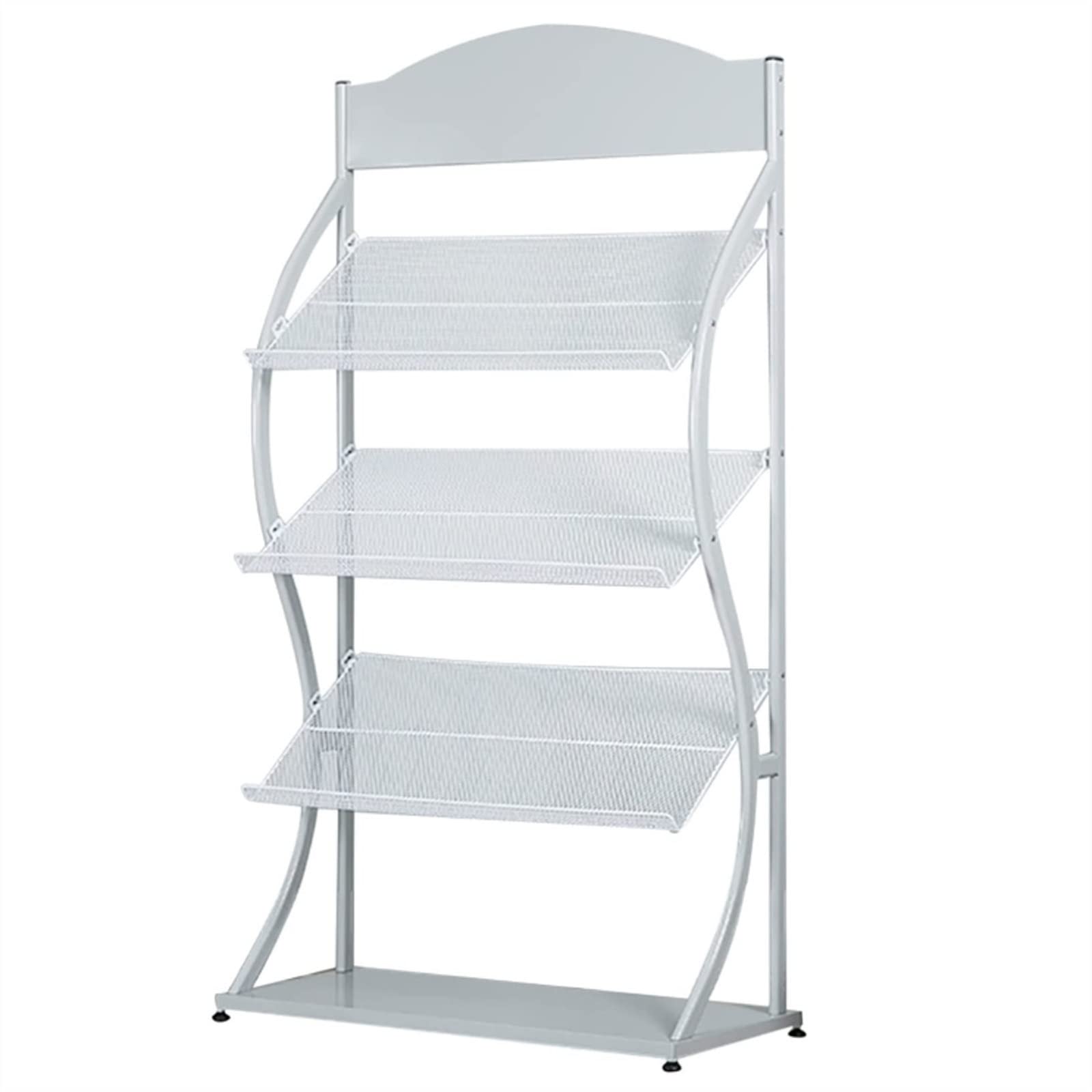 Revistero De Pie, Revistero, Organizador De Carteles Metálicos para Vestíbulos, Áreas De Hospitalidad Y Exposiciones Comerciales - Todos Los Accesorios De Monta(Blanco)