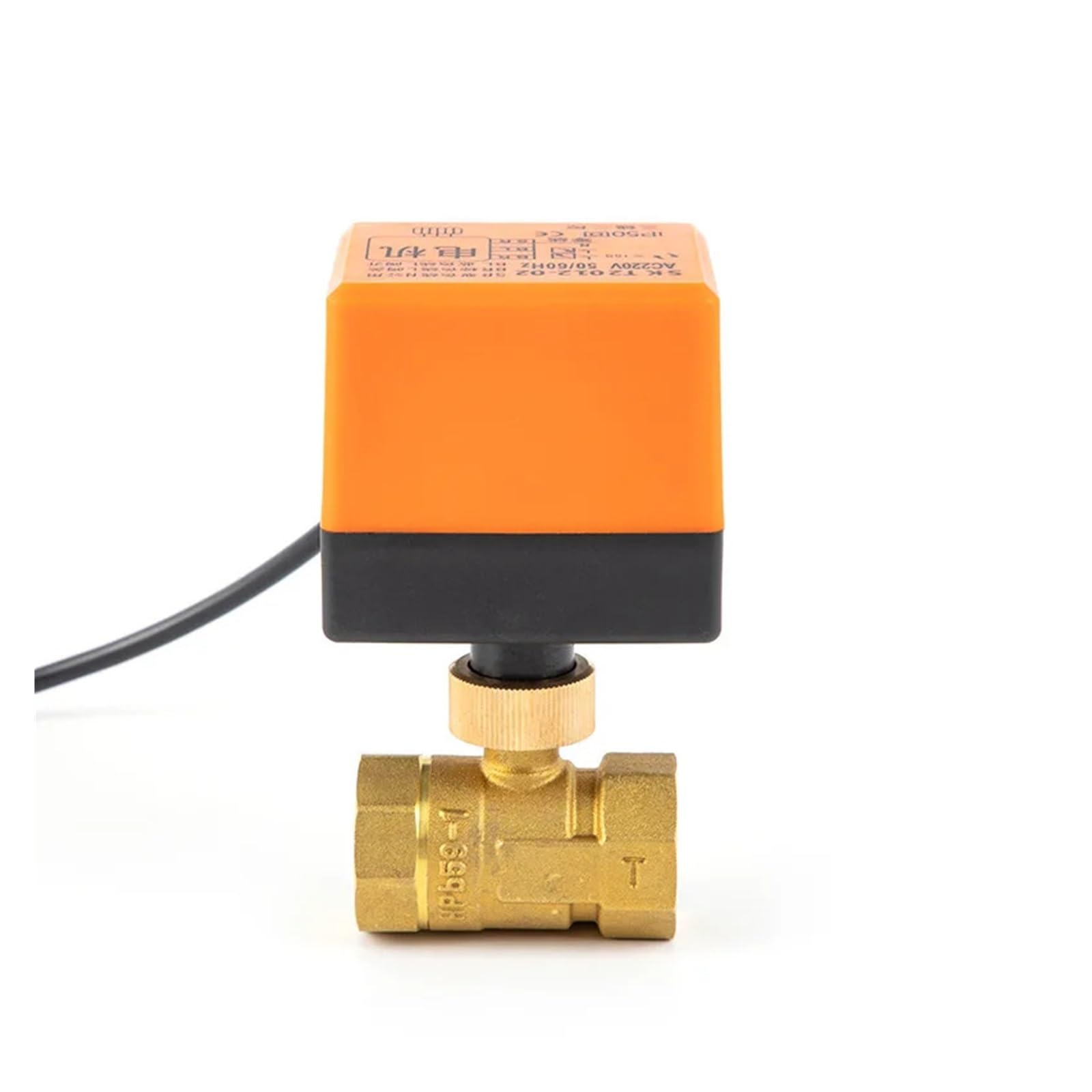 Lnhhg Dn40 Ac 220 Dc 12V Brass Electric Thread Ball Valve 2-Way 3-Wire Solenoid Water With Actuator Dn15/Dn20/Dn25/Dn32(,Onecolor)