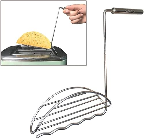 2 Upgraded Stainless Steel Taco Shell Toaster For A Toaster Or For Deep Frying | Taco Shell Warmer | Only For Soft Shell | Easy Crispy Taco Tools For Taco Tuesday #TOP14