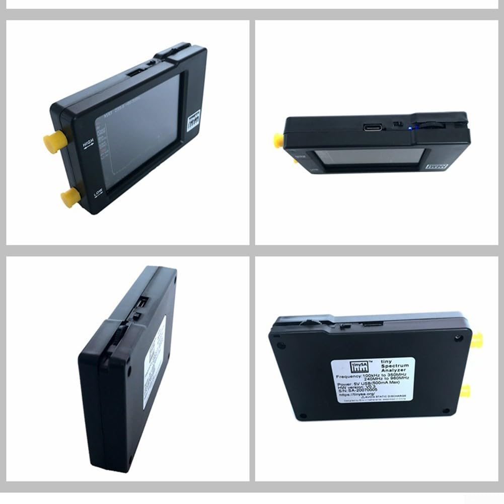Analizador portátil del espectro del RF con el diseño compacto y la pantalla táctil Analizador del espectro del PDA de la pantalla táctil de 2.8 pulgadas pequeño analizador del espectro generador del