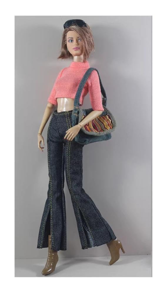 odulu Vêtements pour poupée américaine de 29cm (11,5 Pouces)-Poupée BJD 1/6- Manteau,Haut,Sac,Pantalon-Tenue décontractée-Costume pour poupée SD de 30 cm-Cadeau-1 Ensemble-#A