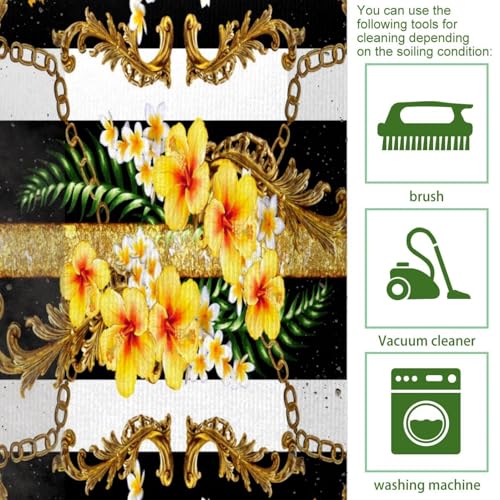 Tapis de cuisine absorbant lavable et antidérapant à rayures - 2 pièces - 5