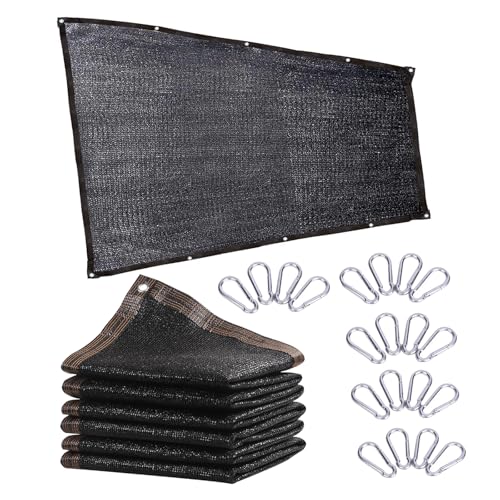 Toldo rectangular negro con 80 % de protección solar, tela de sombra para jardín, balcón, 10 x 15 m, lona de sombra
