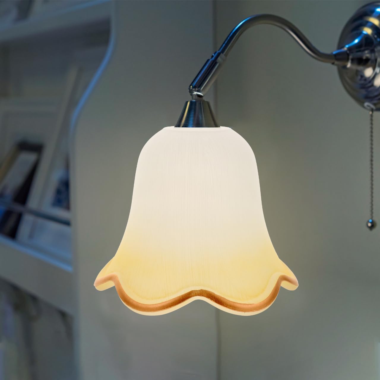 ARTIBETTER European Style Glass Lamp Shade 5.11 Inch Table Lamp Cover Decorative Accessory for Home Lighting and Protection