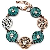 Western Peak 12 Gauge Shotgun Bullet Shell Chain Bracelet (Patina)