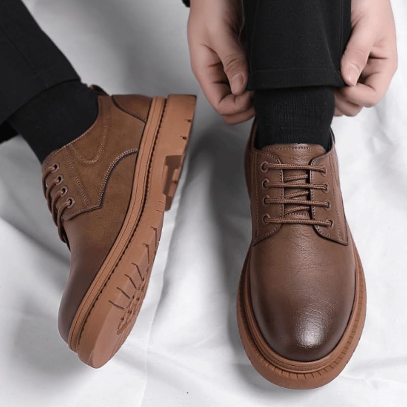 Men's Dress Oxford Formal Shoes Leather Business Shoes Genuine Derby Fashion Comfort Tuxedo Walking Shoes for Men3