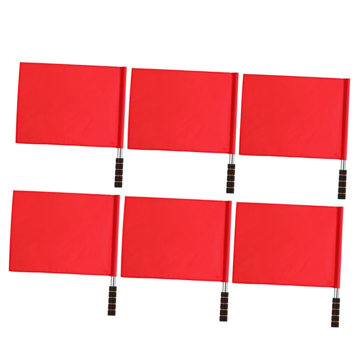 ifundom 4 Sätze Schiedsrichterfahne Sport Flaggen Gelb Signalfahnen Fußball-straffahne Professionelle Schiedsrichter -linienfahnen Flag-football-ausrüstung Polyester Rot 6 Stück * 4