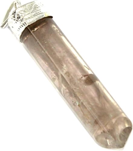Hijet Colgante de cuarzo ahumado de tres facetas que equilibra energía positiva armonía suerte yoga meditación reiki natural auténtico auténtico