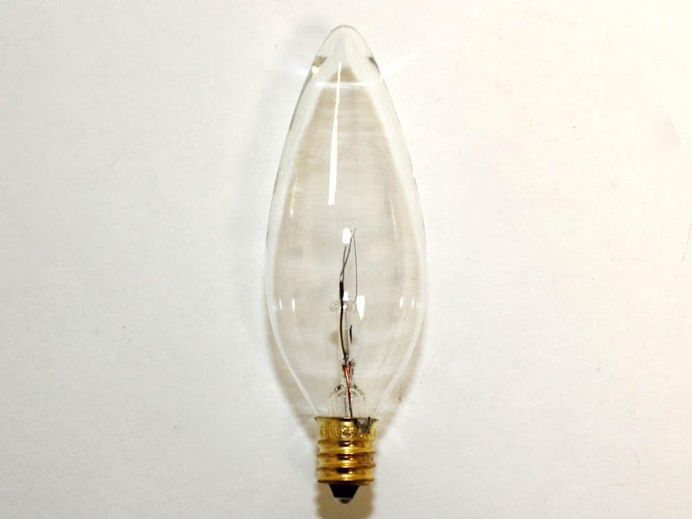 Bulbrite Incandescent B10 Candelabra Screw Base (E12) Light Bulb, 1 Count (Pack of 1), Clear