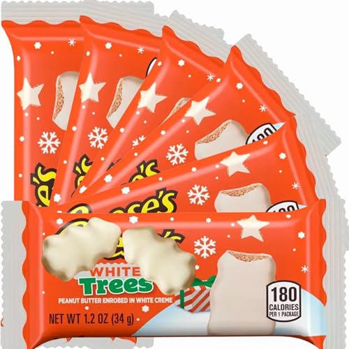 Reeces Christmas Chocolate Peanut Butter Trees, 6 Pack, Tree Shaped