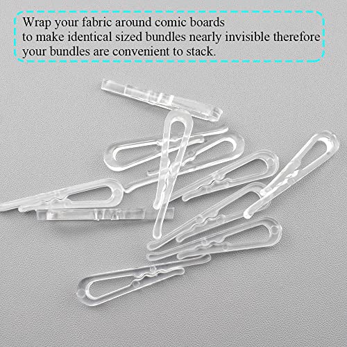 Image of 38mm Length Clear Plastic Alligator Clip Easy Storage Securely Clip Prevent Damage Fabric Flexible Material U Shape Transparent Garment Clips 170 Pieces for Folding Ties Socks Pants Shirts