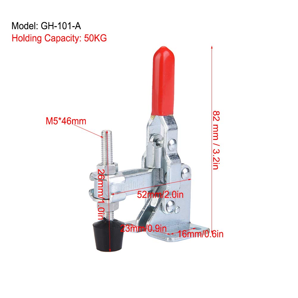 De-Sta-Co Toggle-Lock Plus Action Clamp, Latch Action, w/2,000 lbs. holding cap, Stain. Steel (1 Each)