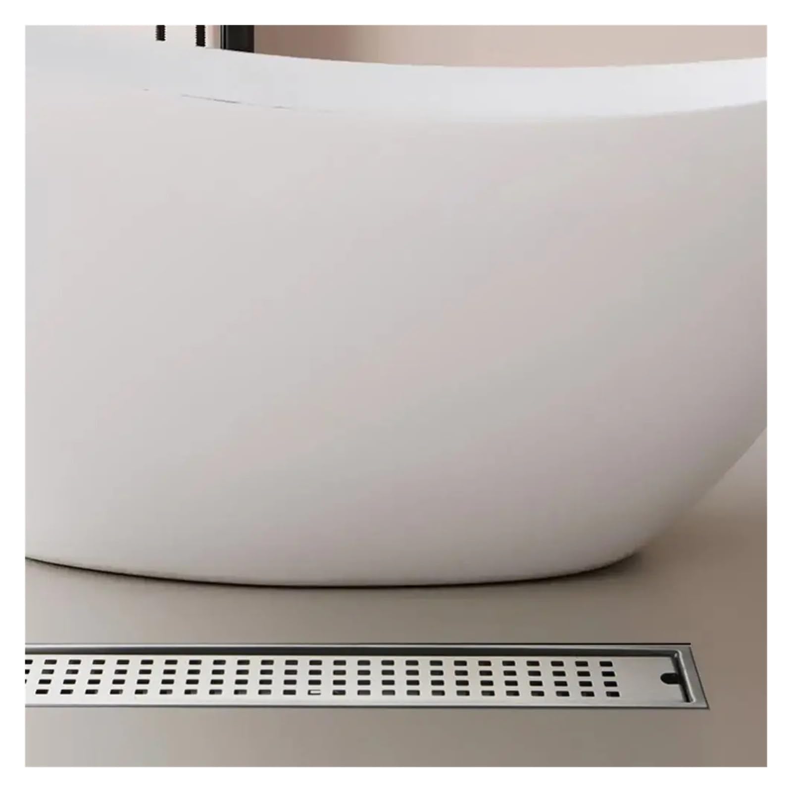 Desagüe Lineal para Ducha Desagüe for el Suelo de la Ducha Acero Inoxidable, 20-50cm, Drenaje Lineal Rectangular for baño, con Cubierta colador(Silver-10-30cm)