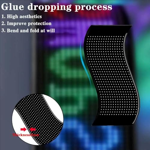 RATSTONE letrero led programable,pantalla led publicidad exterior,Pantalla flexible LED programable,92 mm x 374 mm,Luz ojo de diablo para coches y camiones,Con control por app y mando a distancia - imagen 2