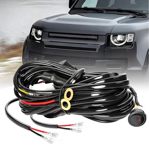 Kit faisceau de fils 12V robuste avec interrupteur pour lampe de travail