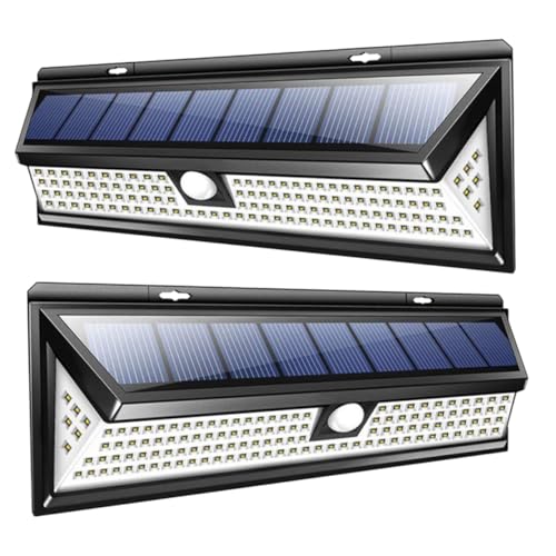 Applique murale solaire LED 118 blanc froid pour illuminer le jardin et la porte d'entrée