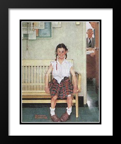 Norman Rockwell Framed and Double Matted Art Print 20x23 Shiner