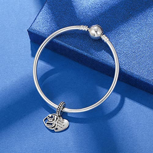 Image of ARTCHARM 16 18 21 30 40 50 60 Meaningful Number Charm 925 Sterling Silver Cubic Zirconia Bead Gift for Happy Birthday Anniversary Mother's Day