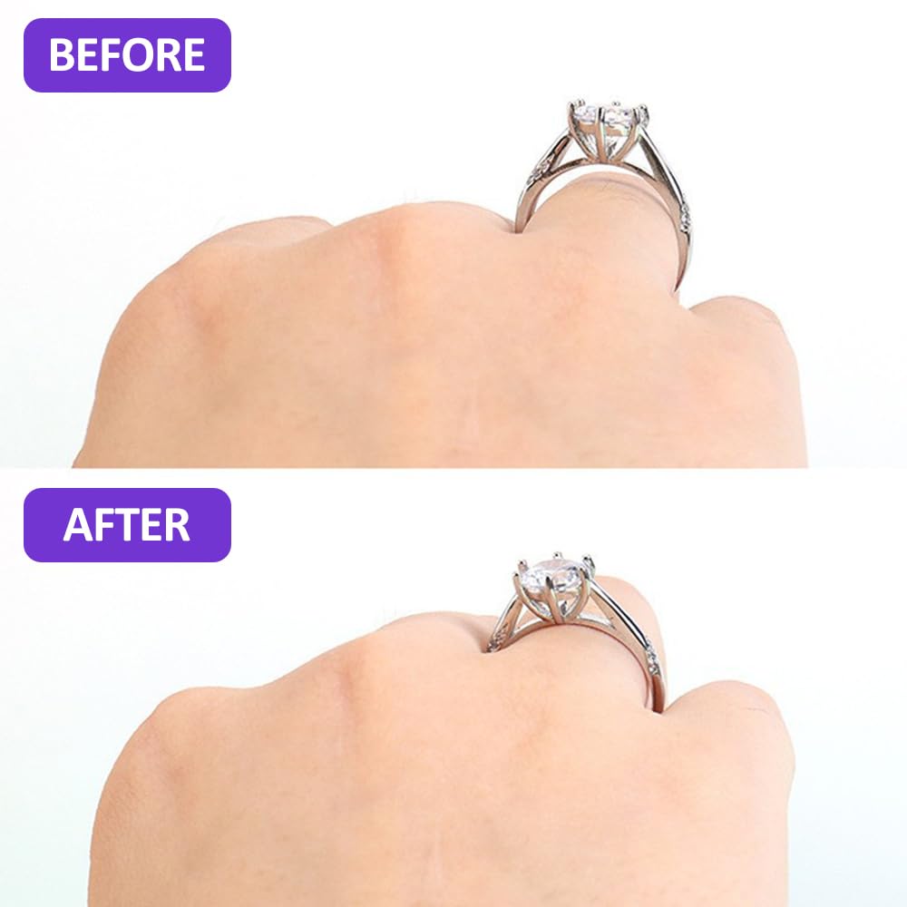 Réducteur de bague invisible en silicone pour bagues larges - Adaptateur de taille de bague invisible pour bagues lâches pour hommes et femmes, rend les bagues plus petites - Lot de 12 pièces