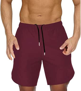 EVERWORTH Men's Gym Workout Boxing Shorts Running Short Pants Fitted Training Bodybuilding Jogger Short