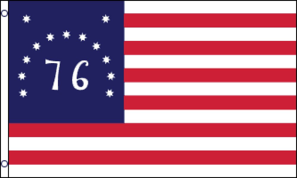 Bandera Bennington 76 de 3x5 FT impermeable pancarta balcón exterior colores vivos para barco