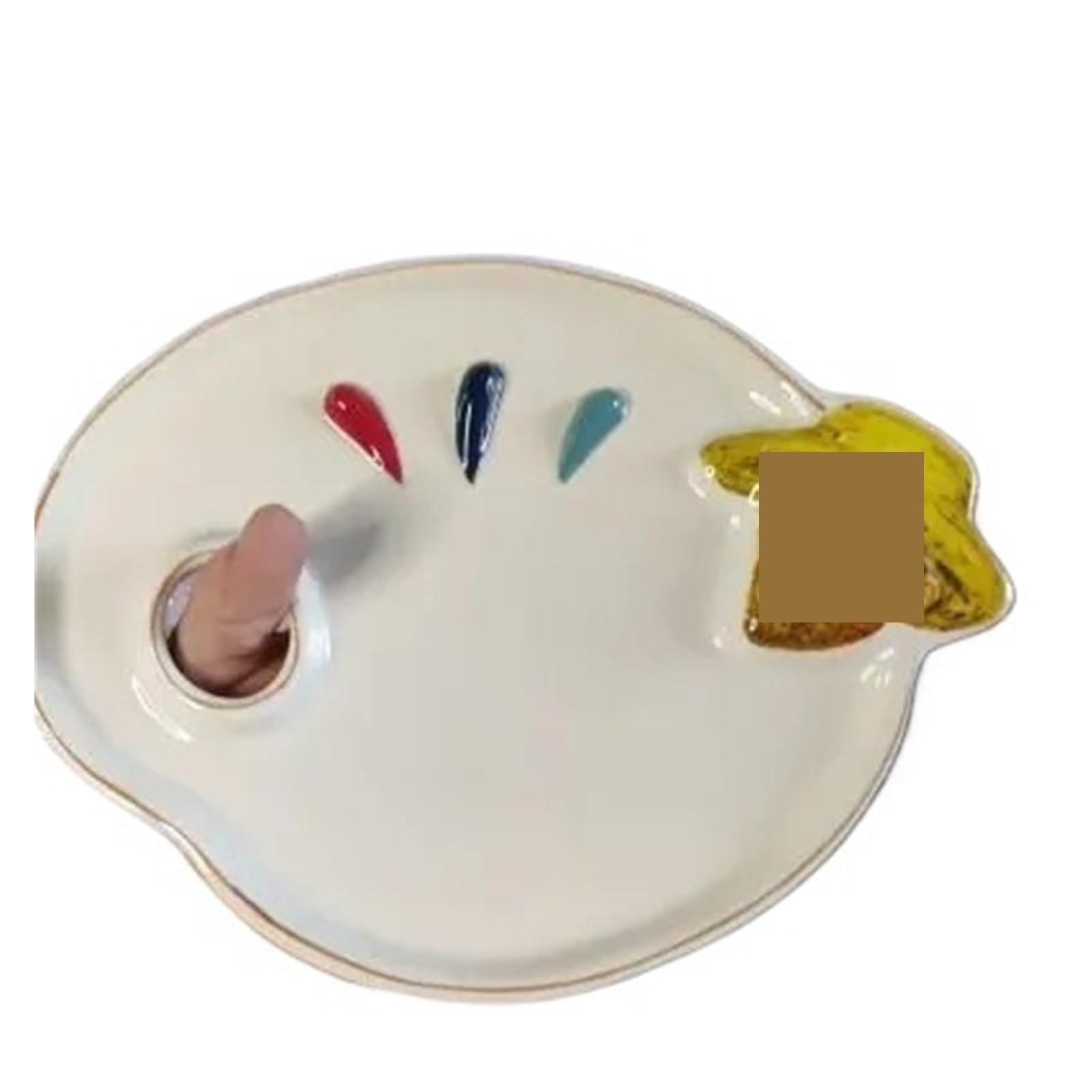 Ceramic Paint Palette Ceramic Watercolor Palette Painting Fruit Plate Dessert Dish Paint for Watercolour