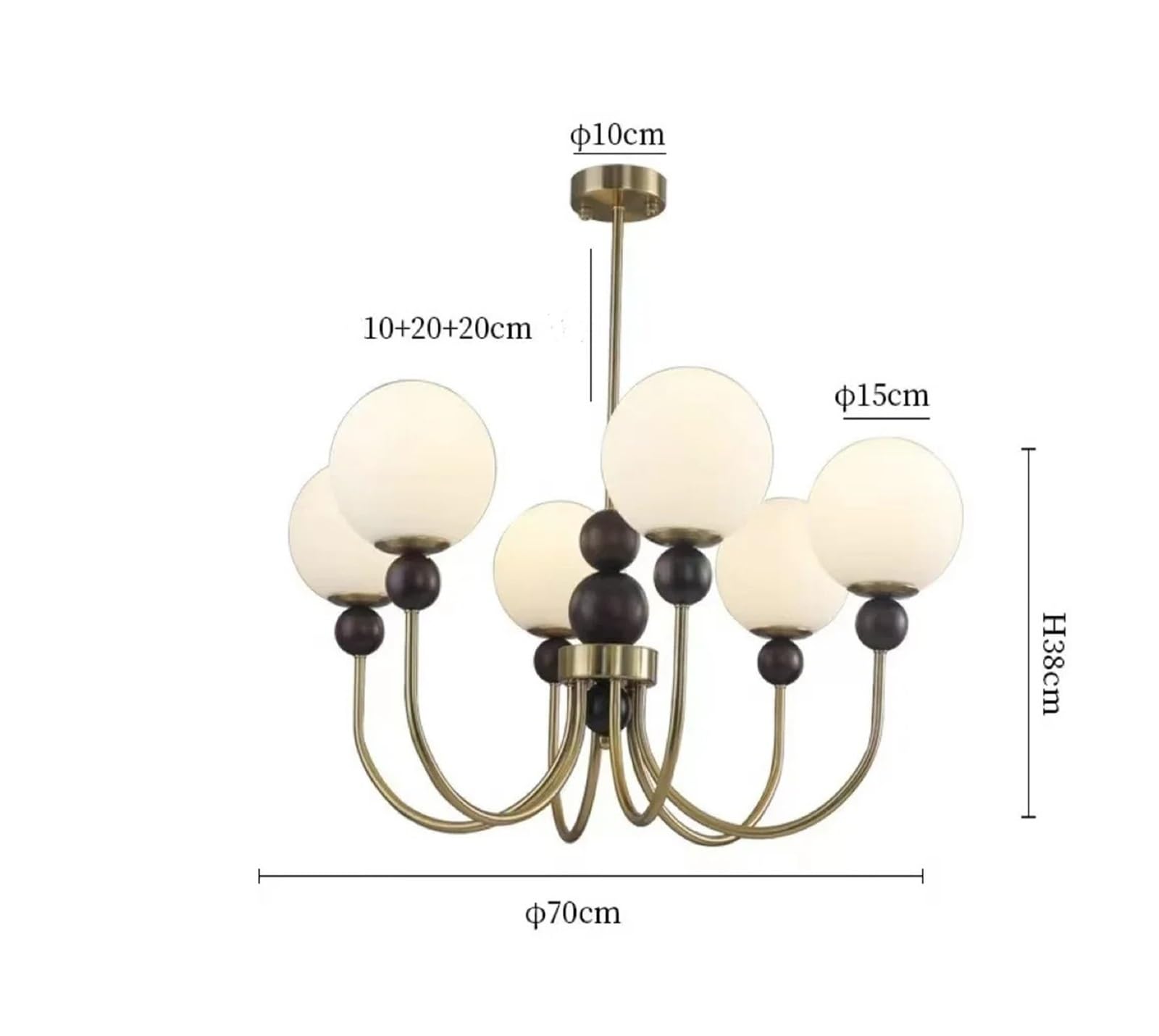 Lampadario da soffitto a sfera in vetro compatibile con soggiorno, tavolo centrale, camera da letto, loft, lampada a sospensione decorativa per la casa, lampadari