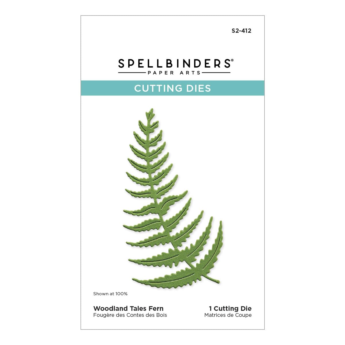Spellbinders Metal Woodland Tales Fern Etched Dies From The Woodland Tales Collection