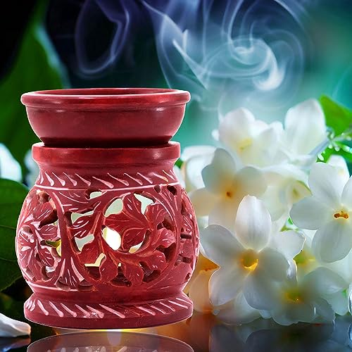 Aroma Diffuser Essential Oil Diffuser for Home, Tea Light Oil Burner for Serenity, Wellness Gift, Indoor Fragrance (Soapstone) — photo — 4 of 9