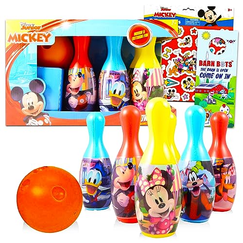 Image of Mickey Mouse Toys and Games Bundle Mickey Playset - Disney Mickey Mouse Bowling Set Mickey Games for Toddlers Kids (Mickey Mouse Merchandise)
