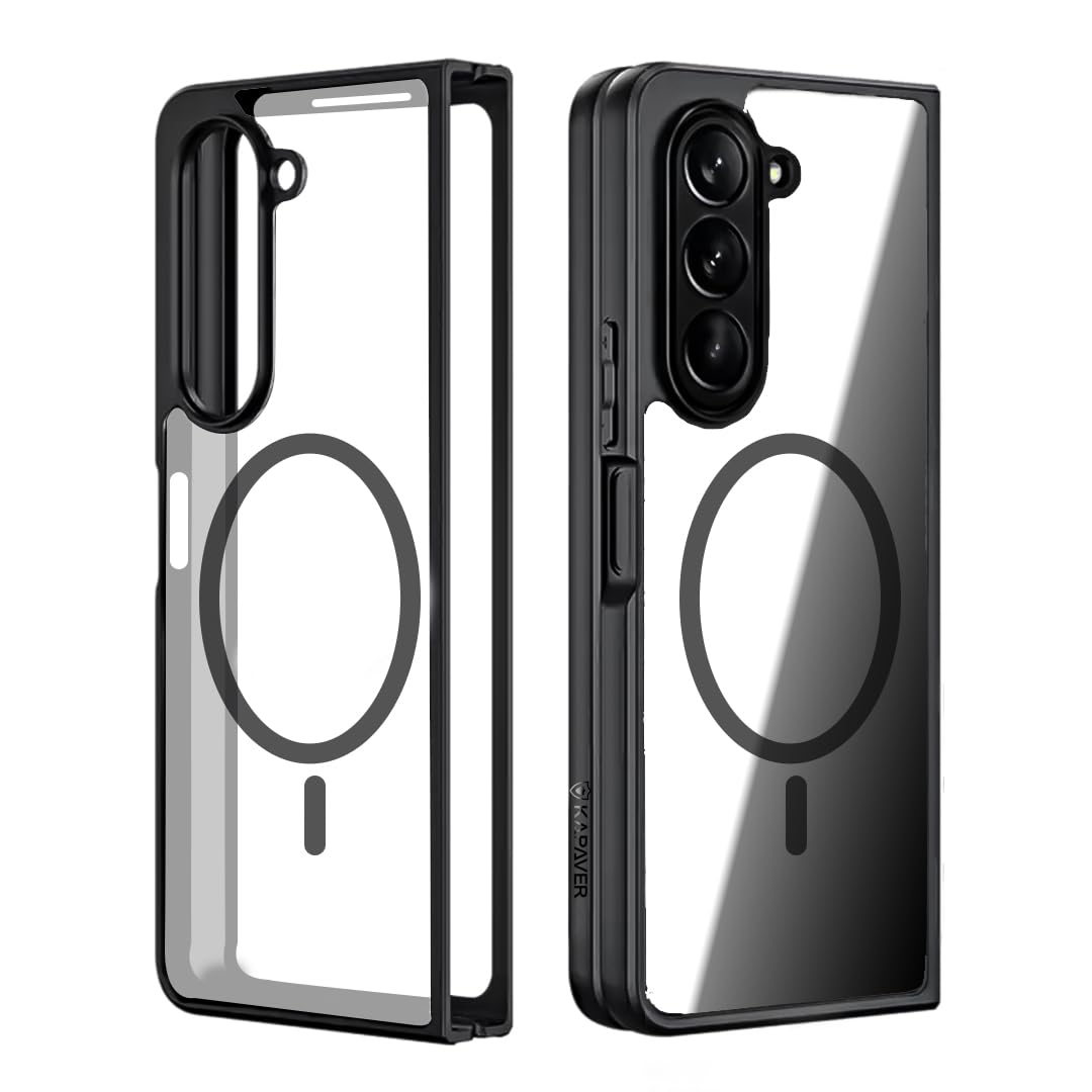 KAPAVER Mag-X Back Cover Case for Galaxy Z Fold 5 (PC+TPU) (Mag-X Black)