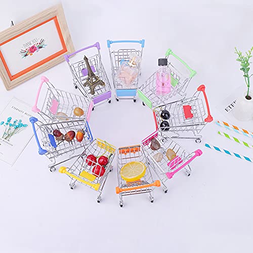 Liummrcy Kreativer Mini-Einkaufswagen, Mini-Supermarkt-Handwagen Spielzeug-Einkaufswagen Einkaufswagen Spielzeug-Mini… – Bild 2