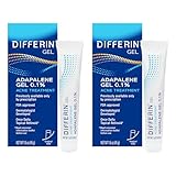 Differin Acne Treatment Gel, 60 Day Supply, Retinoid Treatment for Face with 0.1% Adapalene, Gentle Skin Care for Acne Prone Sensitive Skin, 15g Tube (Pack of 2) (Packaging May Vary)