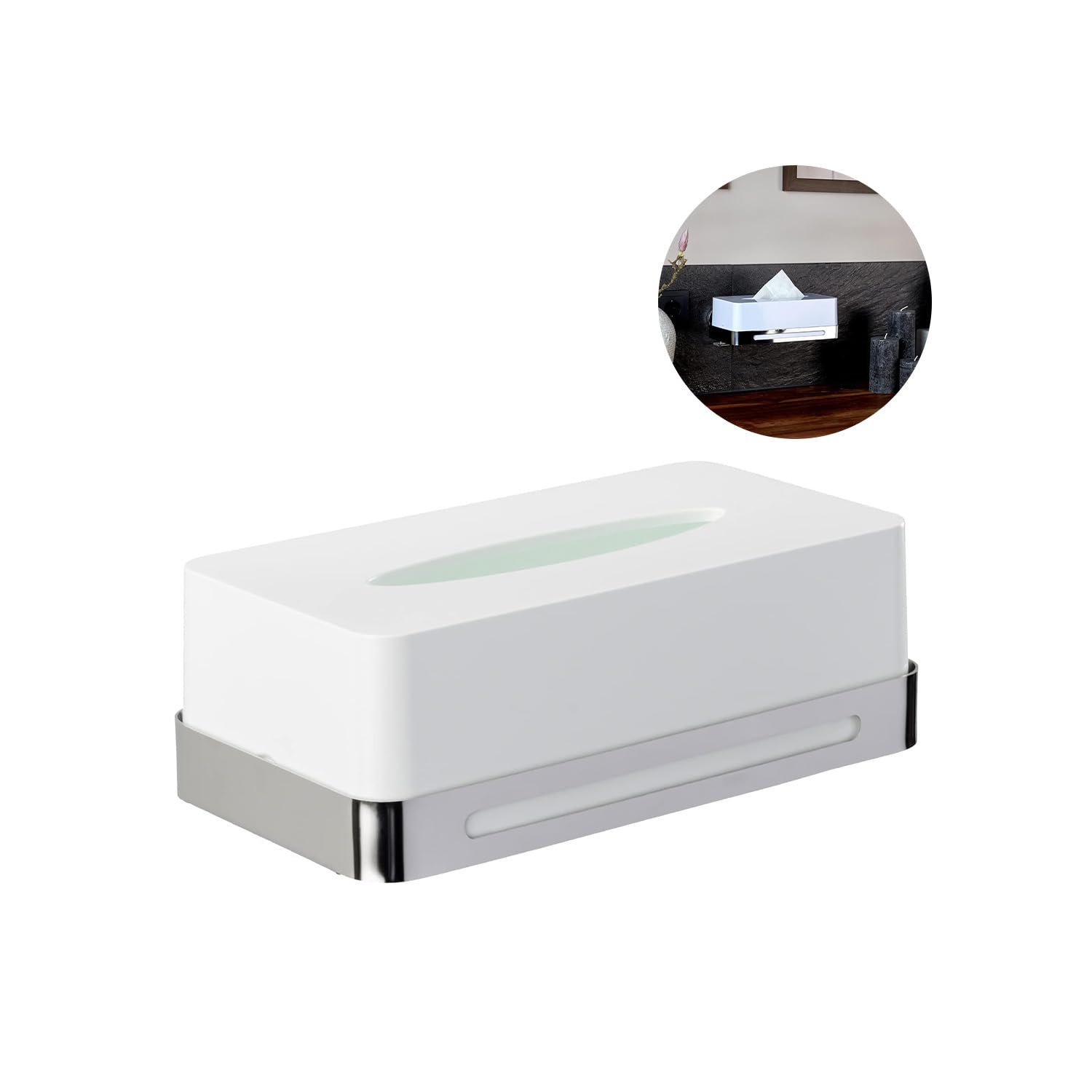 Porte-serviettes acier inoxydable blanc accessoire salle de bain