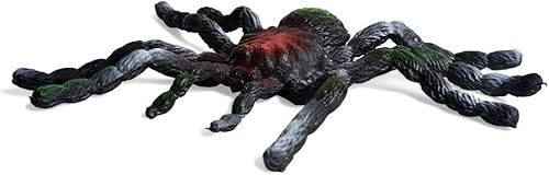 Araña realista de goma, juguete blando de Halloween, elástico grande y suave, broma