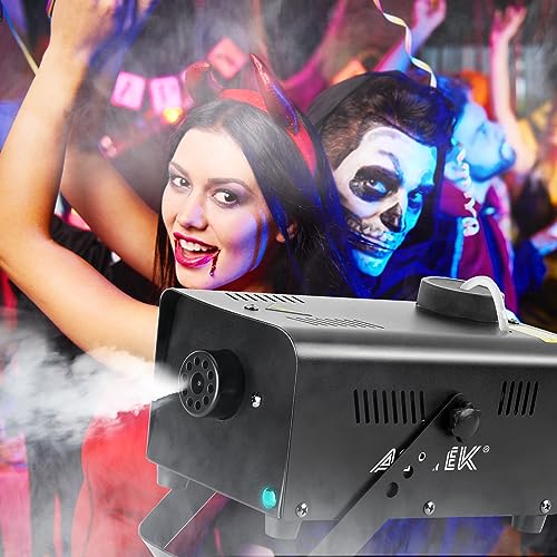Image of AGPTEK Fog Machine, 500W 2000CFM Smoke Machine, Auto Mode,Wireless Remote | Automatic Spray, Halloween Christmas Wedding, DJ Stage Show Party, Portable, Fast Heat-up, Fogger, Event Atmosphere