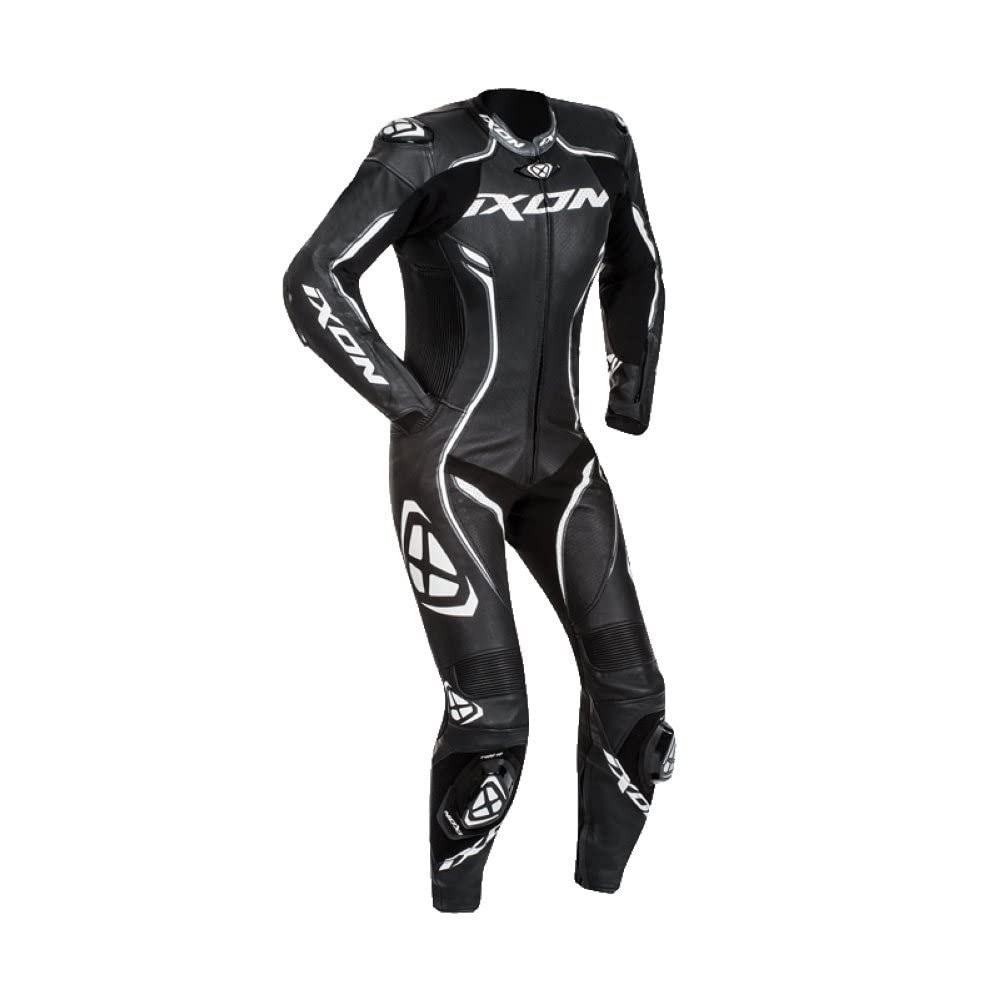 Ixon Vortex Un Pezzo Tuta in Pelle Donna (Black/White,S)