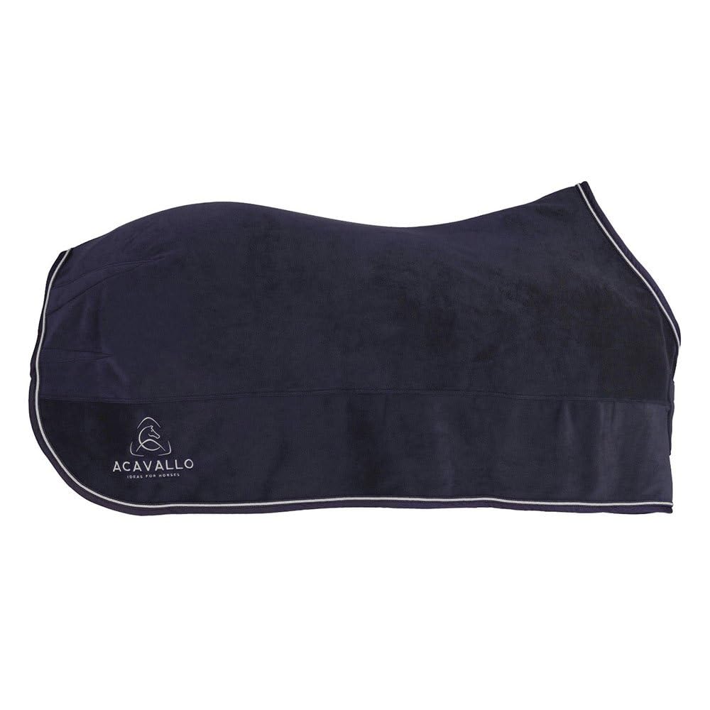 COPERTA IN PILE ACAVALLO (800GR) (145 CM, BLU)