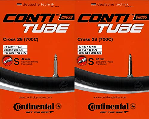 2X Continental Cross 28 (700C) Schlauch 28 Zoll SV (32/47-622) SV 42mm