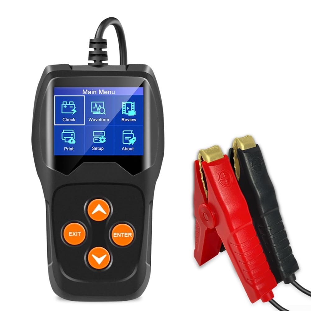 Strumento diagnostico KW600 della batteria del veicolo 12V con letture di tensione in tempo reale e funzioni multiple di prova per l'affidabilità del sistema