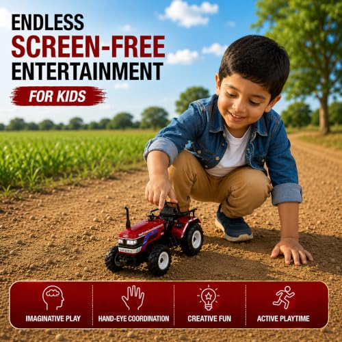 Image of Mahindra Novo 605 DI-PS Tractor Pullback Toy for Kids