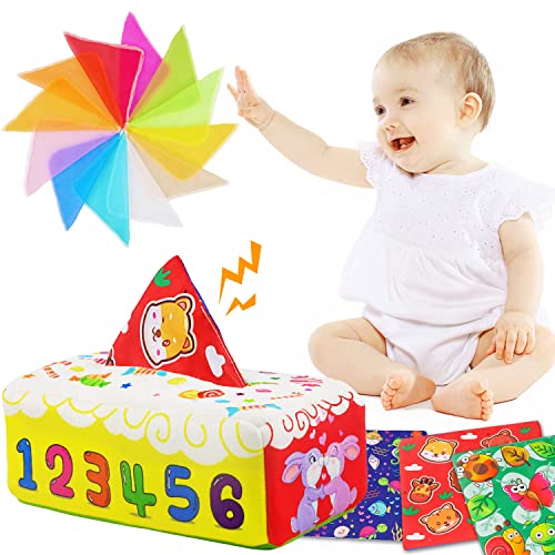 Image of Baby Toys 6 to 12 Months, Montessori Toys for Babies 6-12 Months Sensory Toys for Babies, 9 Month Old Baby Toys Infant Toys, Baby Tissue Box easter decorations for the home Travel Toys Easter Gifts2
