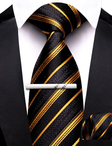 Image of Barry.Wang Boys Ties School Pre-Tied Kids Necktie Handkerchief Clip Set Uniforms Child Ties for 8-14 Years Wedding Party