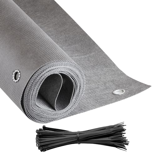 COVER IT Balkon Sichtschutz Ohne Bohren Balkonsichtschutz GRAU...