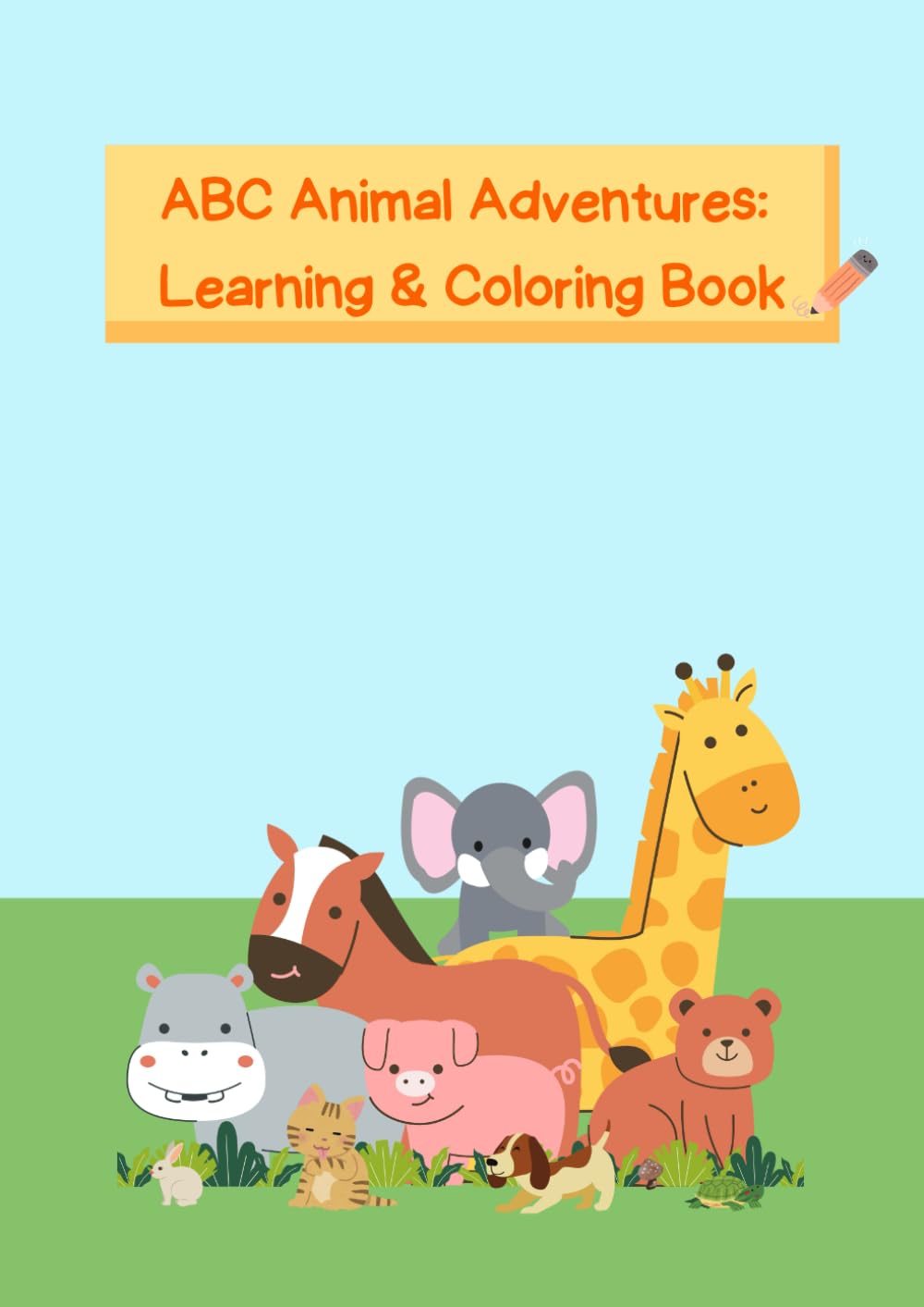 ABC Animal Adventures: Learning & Coloring Book