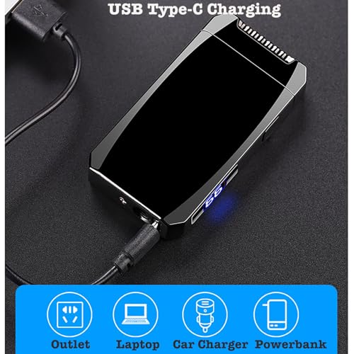 Encendedor eléctrico USB-C recargable a arco de plasma miniatura 4