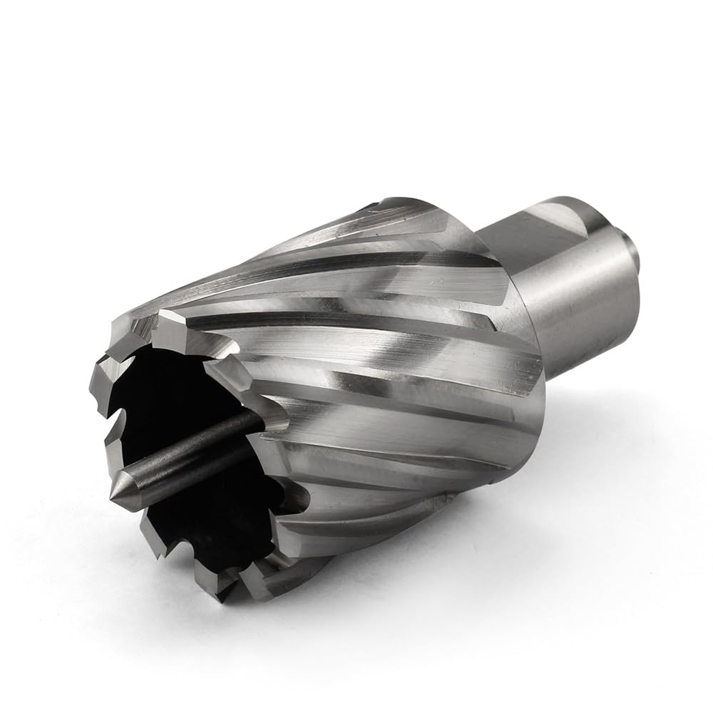 Annular Cutter JESTUOUS 3/4 Inch Weldon Shank 13/16 Cutting Diameter 2 Cutting Depth With Pilot Pin Slugger Bits Two Flat HSS Kit For Magnetic Drill Press,1 Piece