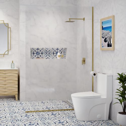Image of St. Tropez One Piece Elongated Toilet Dual Vortex Flush 1.1 /1.6 gpf with 10 inch Rough In