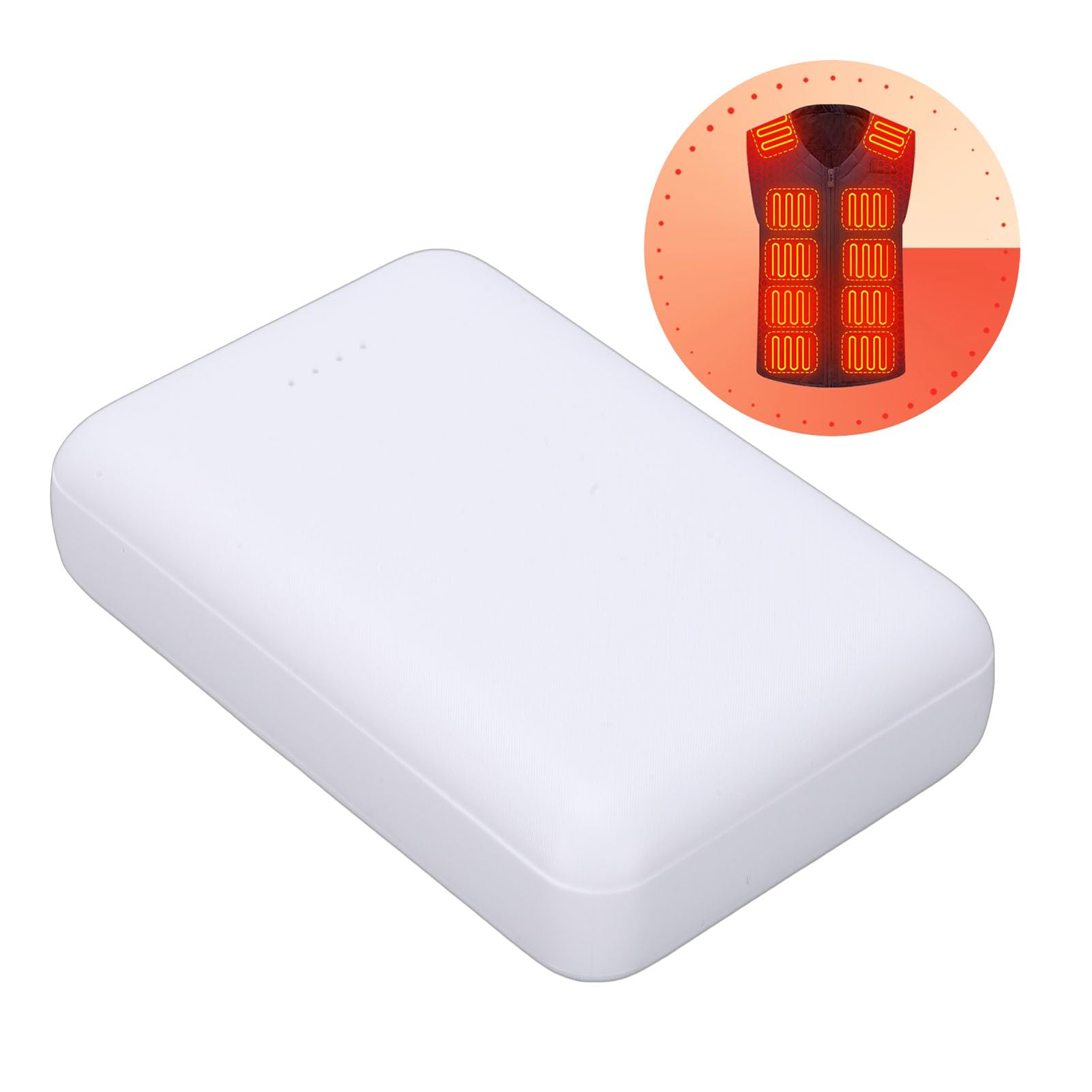 Pack de Batterie Gilet Chauffant 20 000 MAh, Pack Batterie de Gilets de Veste Chauffante, Chargeur Portable, Vestes Chauffantes Rechargeables, Banque d'alimentation Manteau